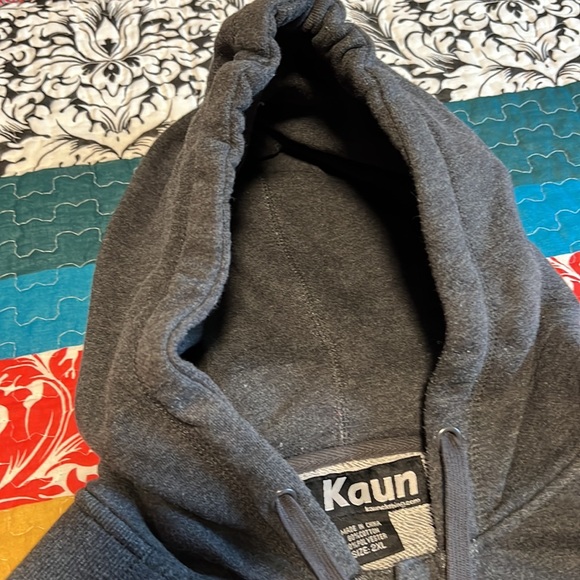 🧹Clearance || Kaun Button Up Hooded long sleeve jacket w drawstring hood. Sz XXL - Picture 3 of 8